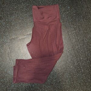 Athleta Maroon SALUTATION STASH POCKET 7/8 JIGHT 2X